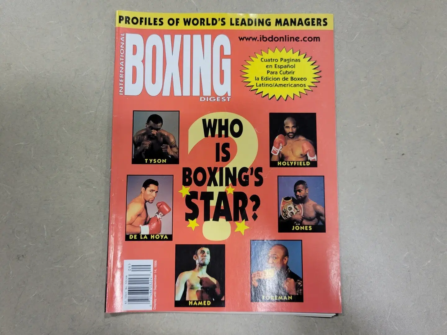 USED BOXING DIGEST SEPTEMBER 1998