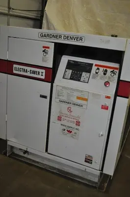 GARDNER DENVER ROTARY SCREW TYPE, AIR COMPRESSOR, 75 HP MODEL EBM99F43, ELECTRA SAVER II