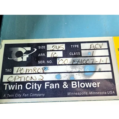 USED TWIN CITY FAN BCV-245