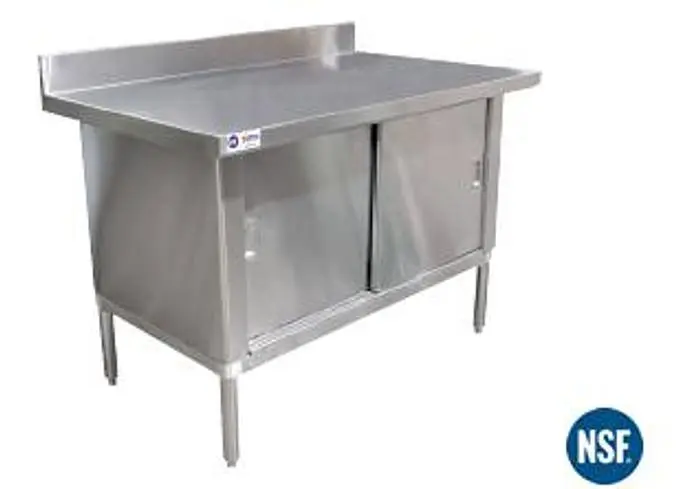 30" X 48"  Stainless steel work table cabinet - without  backsplash