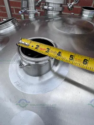 USED FELDMEIER 400 LITER STAINLESS STEEL JACKETED REACTOR 100 PSI/FV W/ 3 HP MOTOR