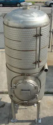 SPC5763  Tank 375 gallon vertical tank, Stainless Steel, 150 psi @ 400° F jacket, dish