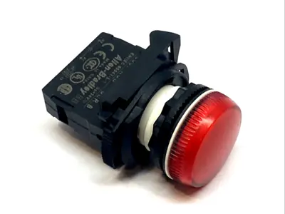 USED ALLEN-BRADLEY RED 22MM PILOT LIGHT OPERATOR IP66 W/ 800F-N3G