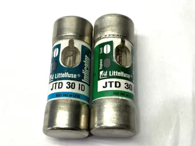 USED LITTELFUSE TIME DELAY INDICATOR FUSE CLASS J 600VAC 30A LOT OF 2