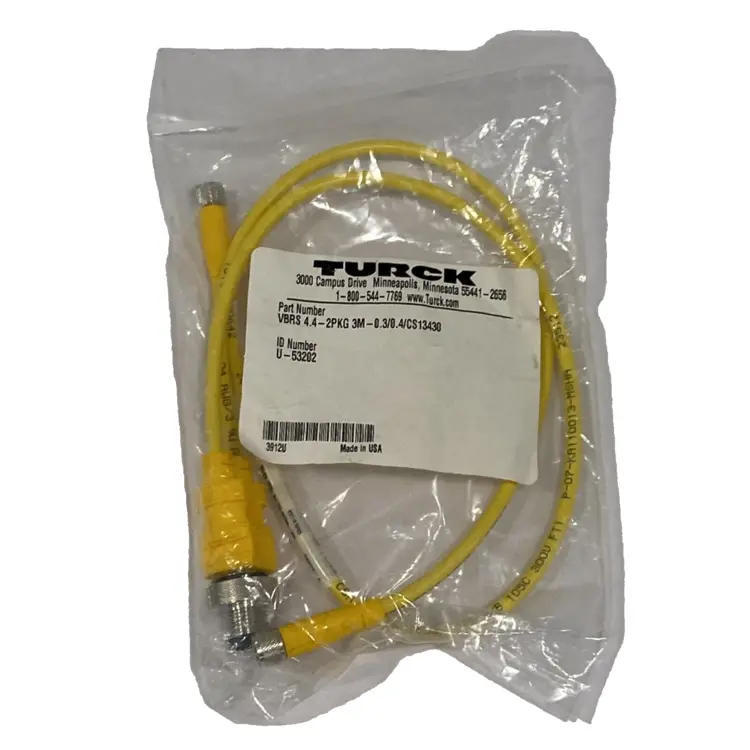 New | in-Stock Turck Splitter Cable 4-Pin to 2x 3-Pin U-53202 Electrical Fittings Michigan US | Maverick Industrial Sales #1395574