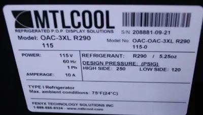 142-1262 MTL Cool 45 Inch Grab & Go Display Cooler