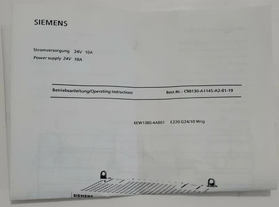 NEW Siemens 6EW1380-4AB01