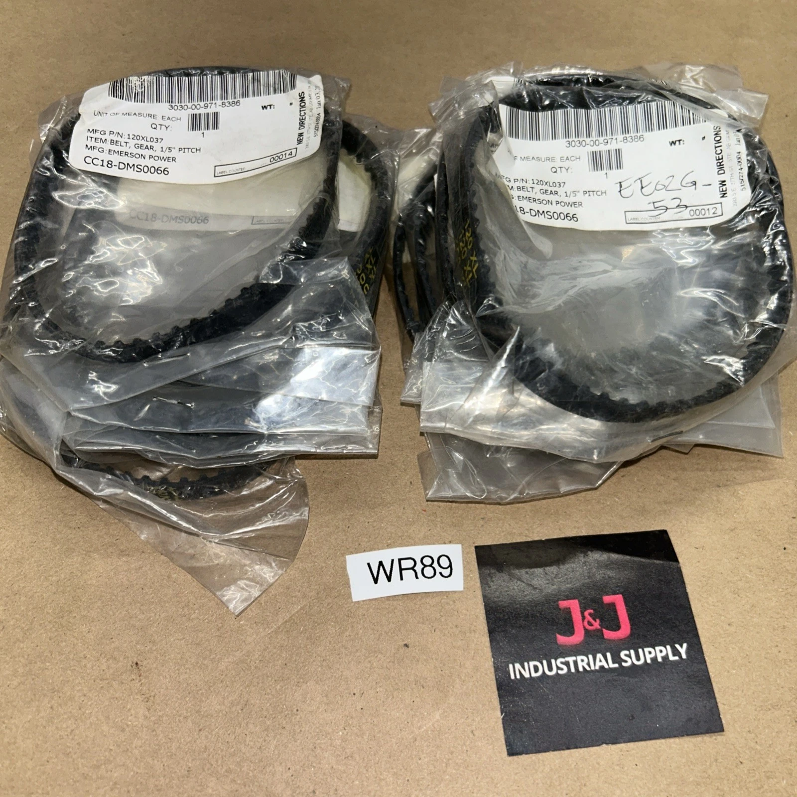 (10) Emerson Power 120XL037 timing belts Fast Shipping! + Warranty