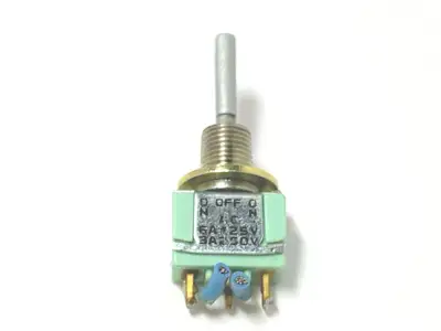 MTF106E | Alco MTF 106E 3 Position Paddle Toggle Switch 6A 125V 3A 250V 5/16" Thread - Used