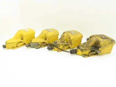 Foot Pedal Switch Shield Locking Latch Yellow Lot of 4