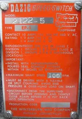REFURBISHED DAZIE 2122-5 SPEED SWITCH TYPE EP-1 21225