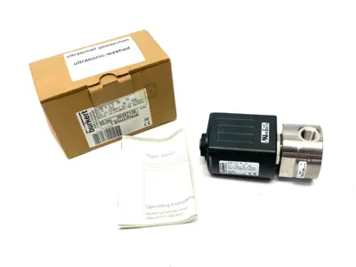 USED BÜRKERT 2/2-WAY SERVO SOLENOID VALVE 6240 A 1/4 DP SS 24VDC 16W