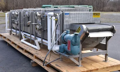 USED A.K. ROBINS 20ft BELT STEAM BLANCHER