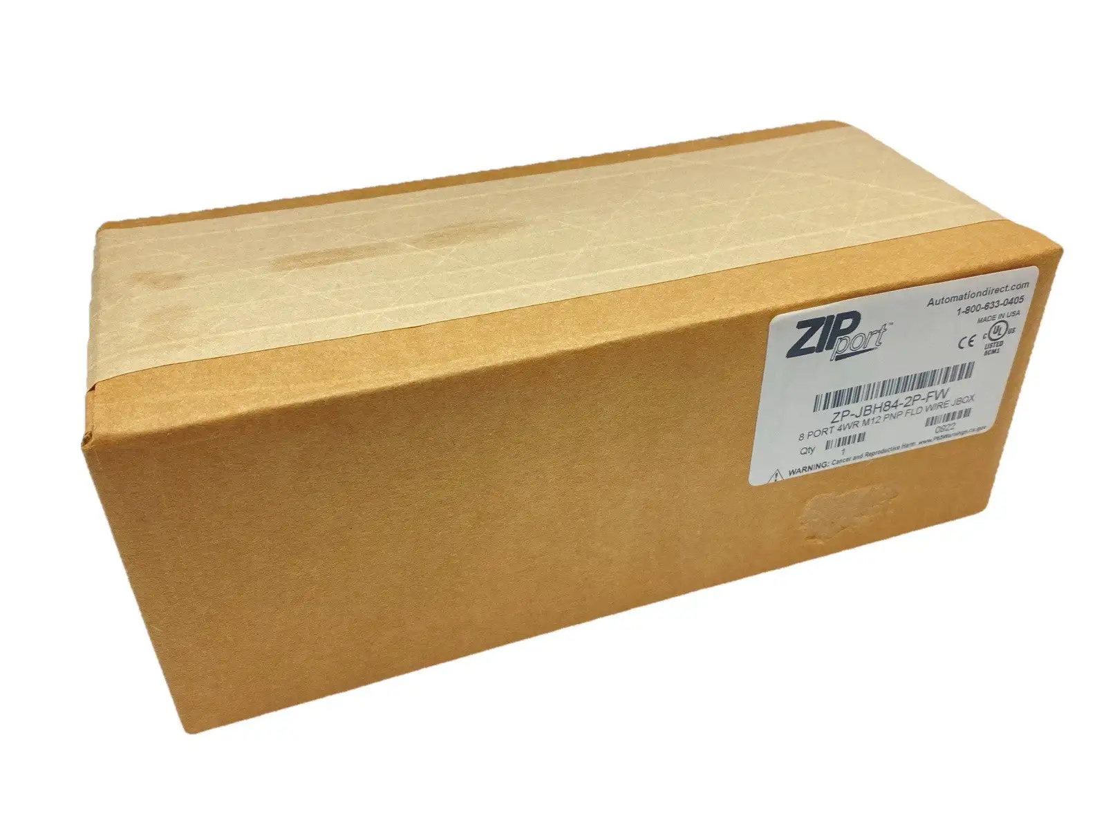 NEW AUTOMATIONDIRECT ZIPPORT JUNCTION BLOCK 8-PORT M12 5-PIN 3A 48V