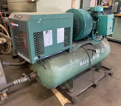 SULLAIR 20 HP SCREW-TYPE AIR-COMPRESSOR WITH CHAMPION AIR-DRYER