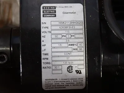 USED BODINE ELECTRIC COMPANY 42X5BFSIE3