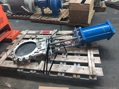 16" TL Trueline Stainless Knife Gate Valve Air Operated, New Storeroom Spare