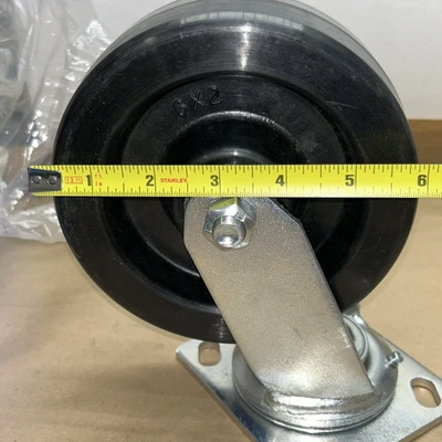 (3) Caster Swivel Plate 6" X 2" PHENOLIC Glidemaxx HD PLT Caster Wheel NNB