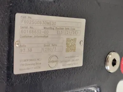 Used Stober F602SG0930ME30 Gearboxes Michigan US | Maverick Industrial Sales #1401160