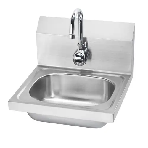 Krowne HS-11 Wall Mount Commercial Touchless Hand Sink w/ 14"L x 10"W x 6"D Bowl, Gooseneck Faucet