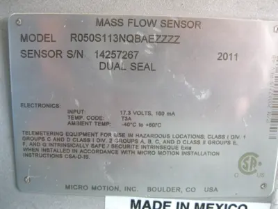 USED Micro Motion R050 S113NQBAEZZZZ