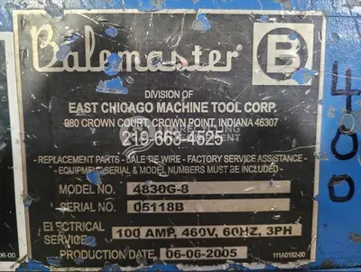 USED 2005 BALEMASTER TWO (2) HORIZONTAL