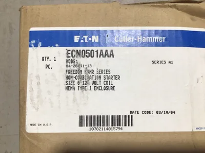 Eaton ECN0501AAA Freedom Non-Combination Starter FVNR Size 0 120 v coil