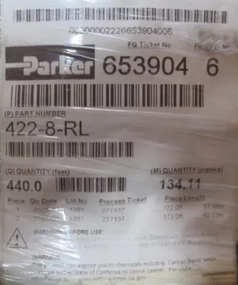 NEW PARKER 422-8-RL HYDRAULIC HOSE 440FT 4228RL
