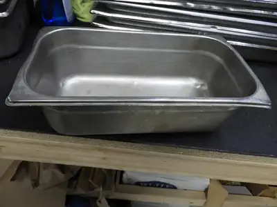 Used Falcon Restaurant Supply Used 1/3 Size Stainless Steel Steam Table / Hotel Pan - 4" Deep Steam Pans Illinois US | Falcon Restaurant Supply #1376554