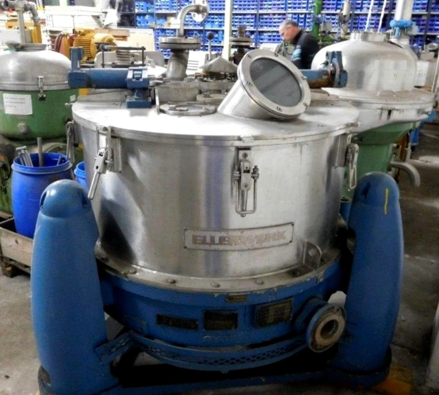 Ellerwerk/Heine 40 x 16 gastight perforate basket centrifuge, 316SS.