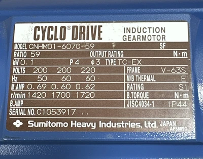 NEW Cyclo Drive CNHM01-6075-B-59