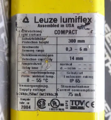 Leuze Lumiflex CT14-300 Compact Light Curtain 13-3/8" Long Used