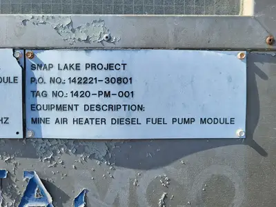 USED 2007 CHAMCO INDUSTRIES MINI AIR HEATER DIESEL FUEL PUMP MODULE