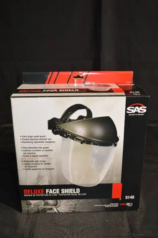 SAS Deluxe Face Shield 5145 ANSI Z87.1 Safety Shield
