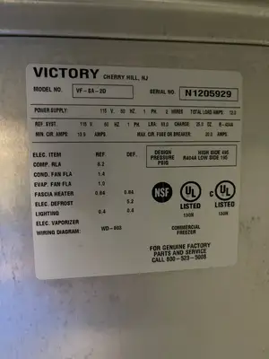 Used Victory Used Victory VF-SA-2D 52" Top Mounted Double Solid Door Reach-In Freezer 115V Freezers Illinois US | Falcon Restaurant Supply #1376127
