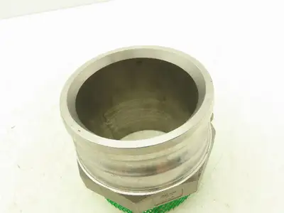 PT Coupling 40-F Camlock 4" Stainless Cam & Groove Adapter x Male NPT