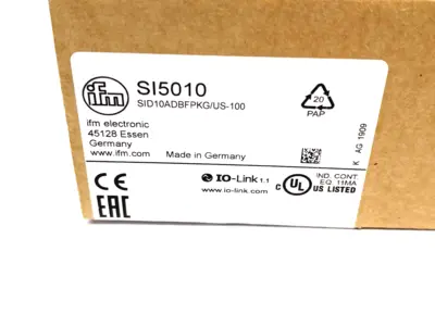 New | in-Stock IFM FLOW MONITOR FOR LIQUID/GAS LED BAR GRAPH DISPLAY SID10ADBFPKG/US Flowmeters | Maverick Industrial Sales #1101920