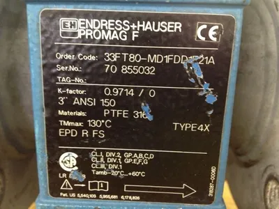 Endress  Hauser 3"-150 Magnetic Flowtube