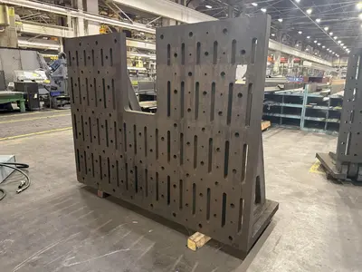 72" X 96" X 3" THICK ANGLE PLATE: STOCK #23548