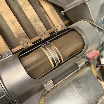 Kek Stainless Steel Rotary Brush Sieve - 180mm Dia x 500mm Face