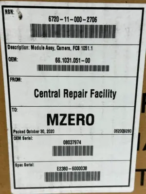 SIEMENS / DALSA 66.1031.051-00 LINE SCAN CAMERA 66.1031.098-01 REFURBISHED