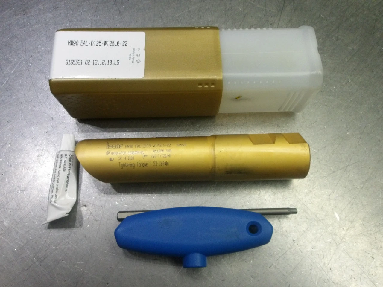 Iscar 1.25" 1 Flute Coolant Thru Endmill HM90 EAL-D125-W125L6-22 (LOC3337)