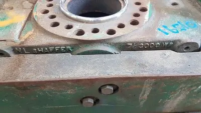 USED SHAFFER 7 1/16" 3M DOUBLE RAM BOP