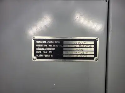 25kV 1200A 3ph Switchgear Unit w/ Power Vac Breaker VB1 27.0-16-0