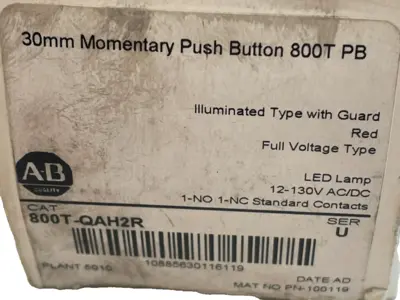 ALLEN BRADLEY 800T-QAH2R PUSH BUTTON SER. U 800TQAH2R