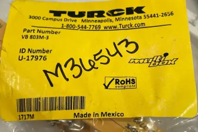 NEW TURCK VB 803M-3 U-17976 – PICOFAST MULTIBOX VB803M3