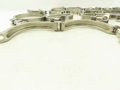 Tri Clover 3"/4" 3" Sanitary Tri Clamp 11 Single & Double Pin/ 5 - 4" Lot of 16