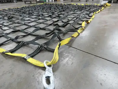 Miller 10'x 9' Nylon Cargo Net 1" Webbing w/Safety Snap Hooks