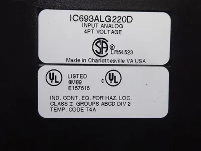 GE Fanuc IC693ALG220D 90-30 Series Analog Input Module No Cover Used