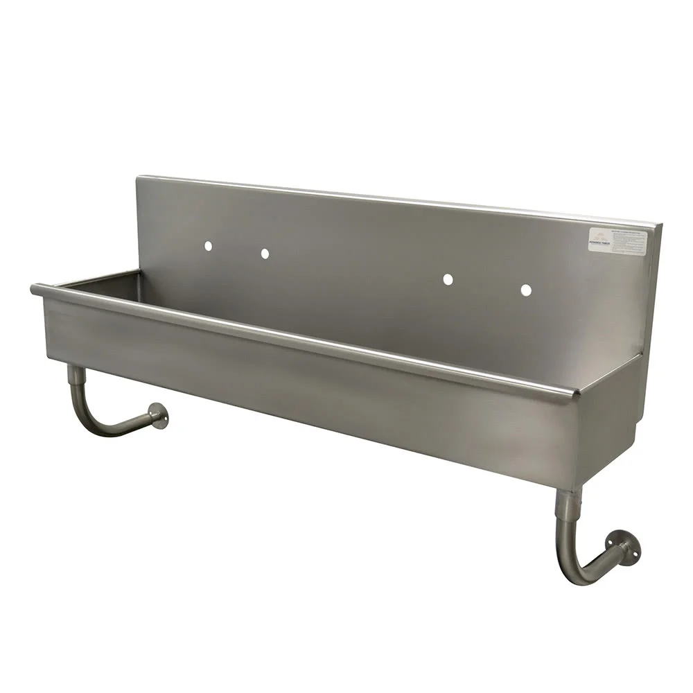 Advance Tabco 19-18-40 40"W Wall Mount Multiwash Hand Sink w/ (2) Faucet Holes, Basket Drain